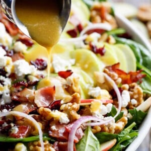 feldsalat rezept dressing honig senf preiselbeeren speck