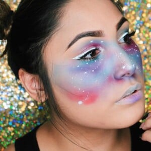 galaxy make up selber machen lippen augen nase wangen