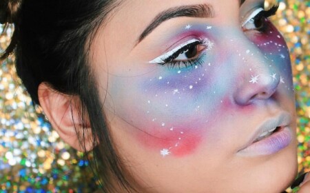 galaxy make up selber machen lippen augen nase wangen