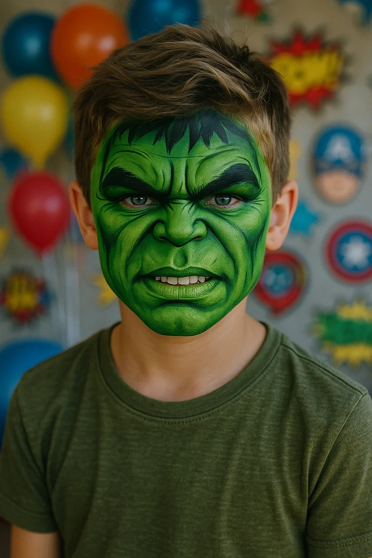 hulk schminken für jungs