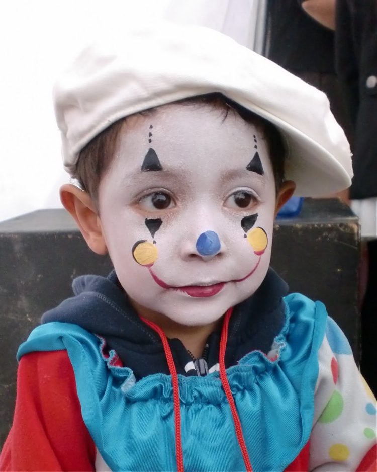 kinderschminken jungen motive clown pantomime