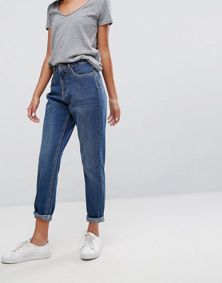 modetrends 2018 blaue mom jeans klassischer schnitt