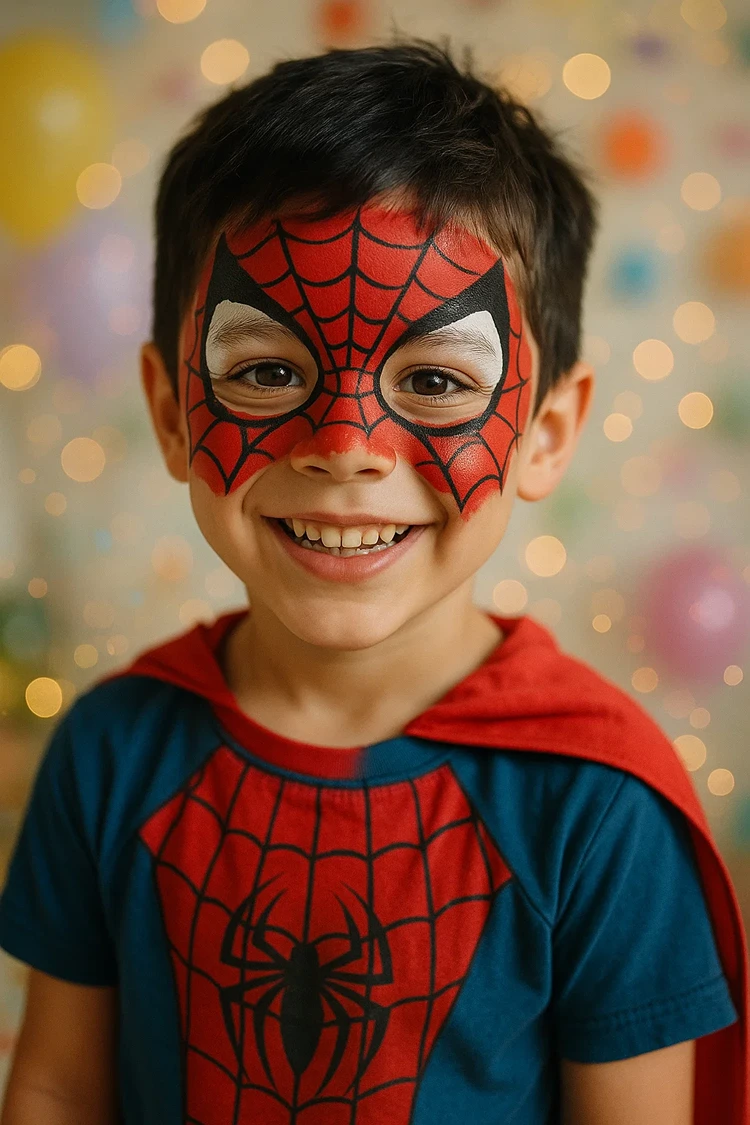 spiderman schminken kinder jungen superhelden