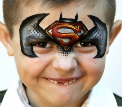 superman batman maske schminken karneval