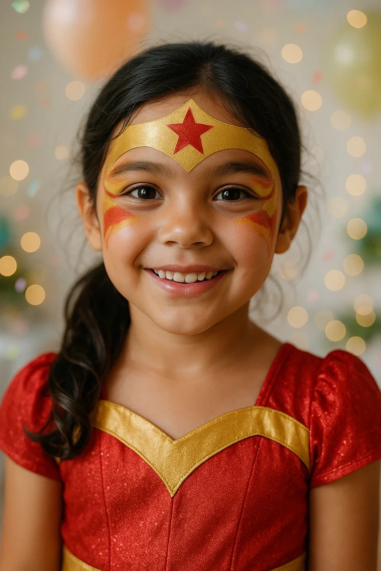 wonder woman schminken superhelden ideen mädchen