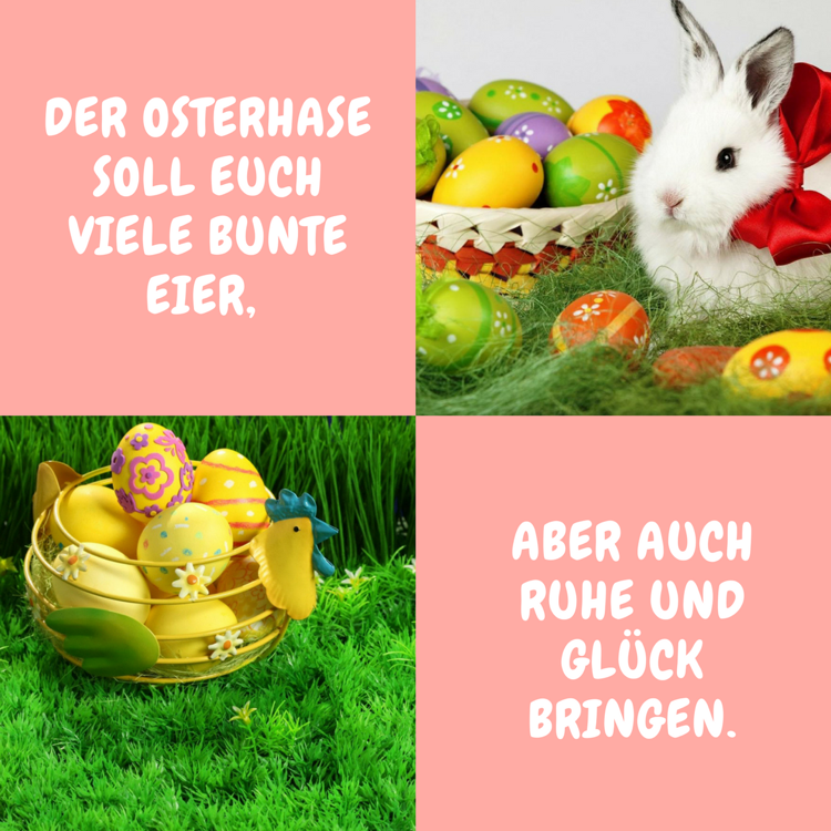 Frohe Ostern Bilder euch allen bunte Eier Glück
