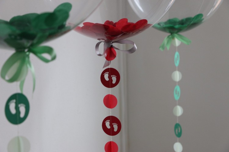 babyparty deko idee helium ballons konfetti gefüllt