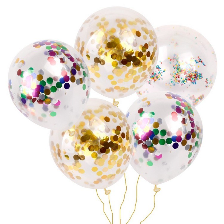 babyparty ideen deko luftballons konfetti bunt