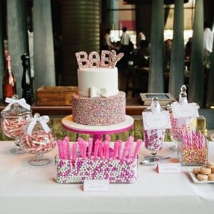 babyparty ideen tisch sprinkle baby shower