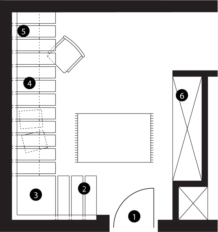 Treppendarstellung Grundriss Architektur - Test 3