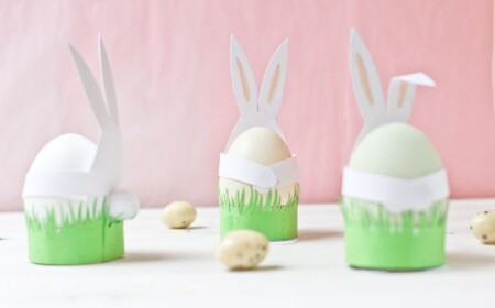 eierbecher aus papier basteln ostern vorlagen hase