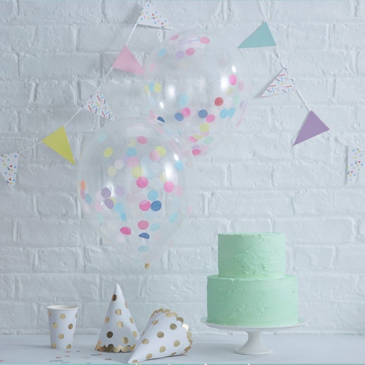 geburtstag deko konfetti luftballons helium