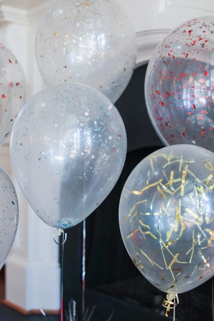 gefüllte luftballons glitzer konfetti geburtstag überraschung