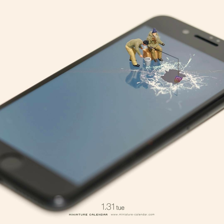 instagram smartphone fischer see figürchen kleine dioramen