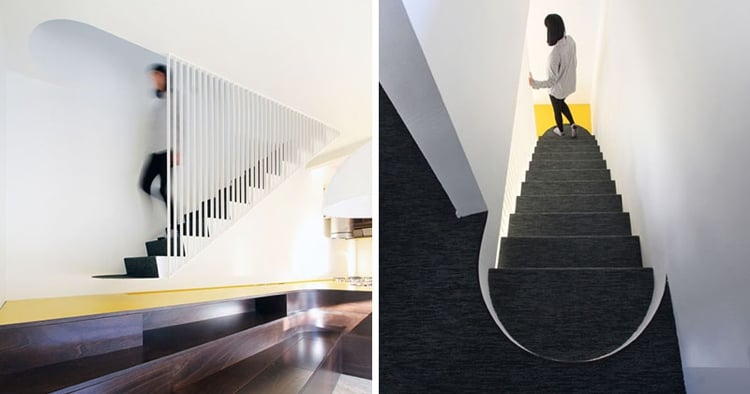 neue treppe redesign villa metall weiss