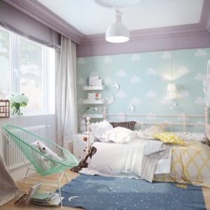 wolken kinderzimmer babyzimmer gemütlich pastellfarben schön