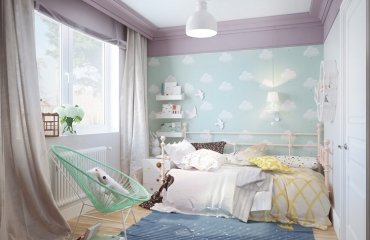 wolken kinderzimmer babyzimmer gemütlich pastellfarben schön