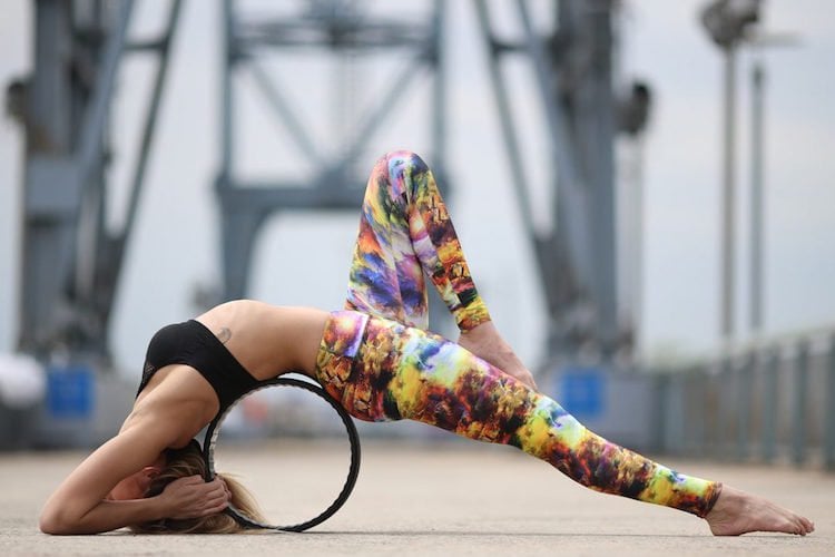 yoga rad rücken übungen strecken anfänger