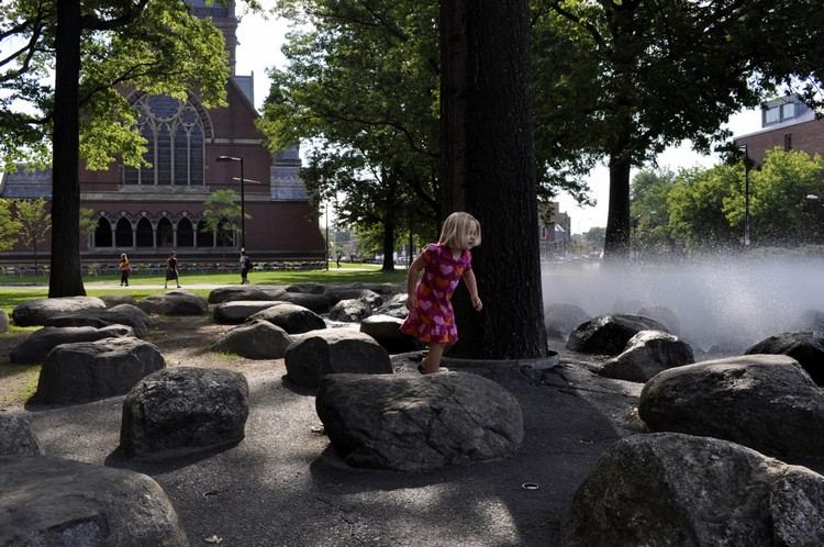 Gartengestaltung Steine Wasser Tanner Brunnen Harvard University