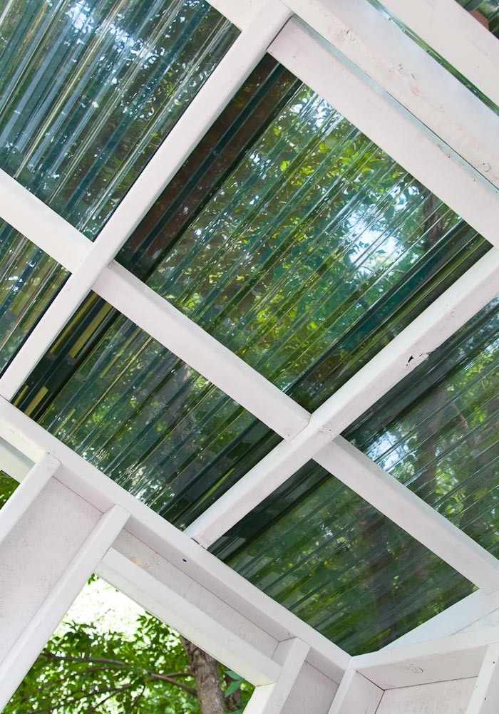 Kinderspielhaus Dach Wellplatten Acryl PVC transparent