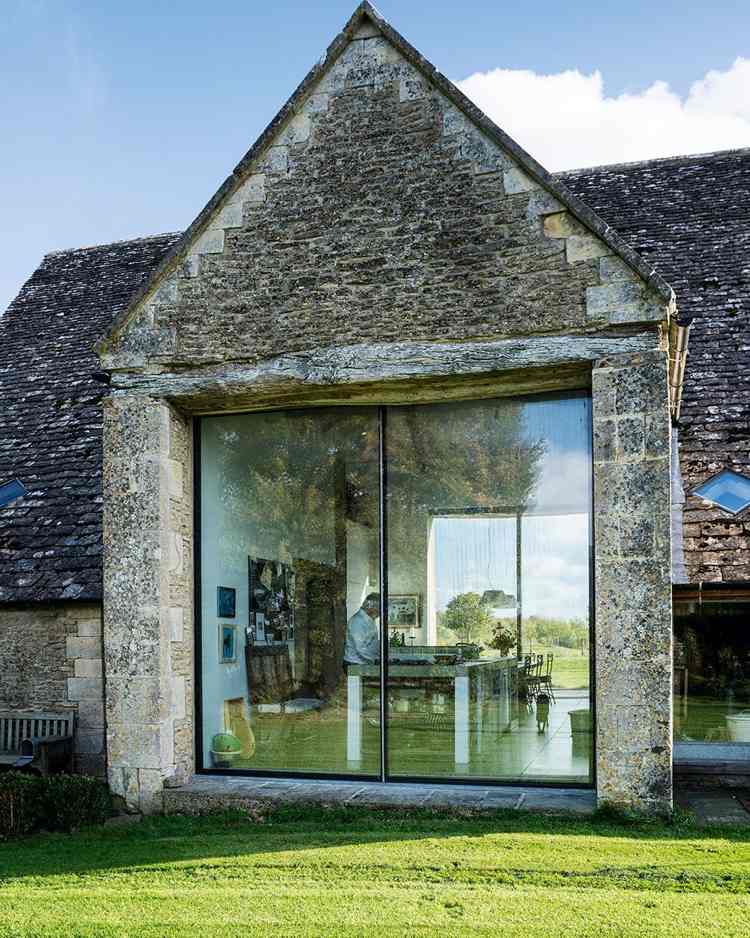 architektur glas stein haus england panoramafenster