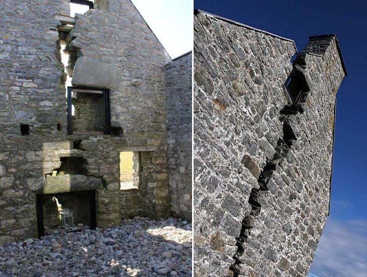 architektur glas stein haus fenster ruine schottland