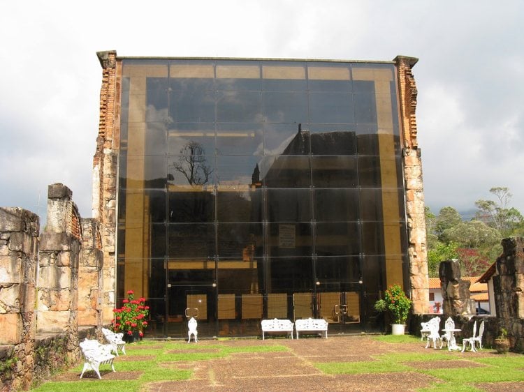 architektur glas stein kloster ruine fassade