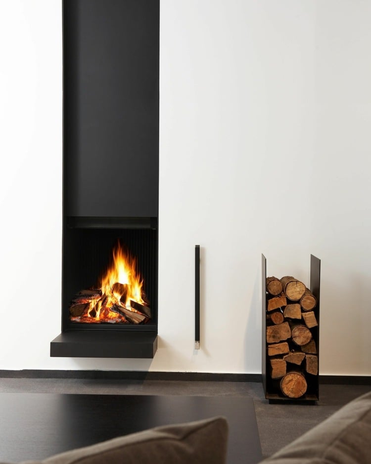brennholz aufbewahrung originelles design schlicht minimalistisch