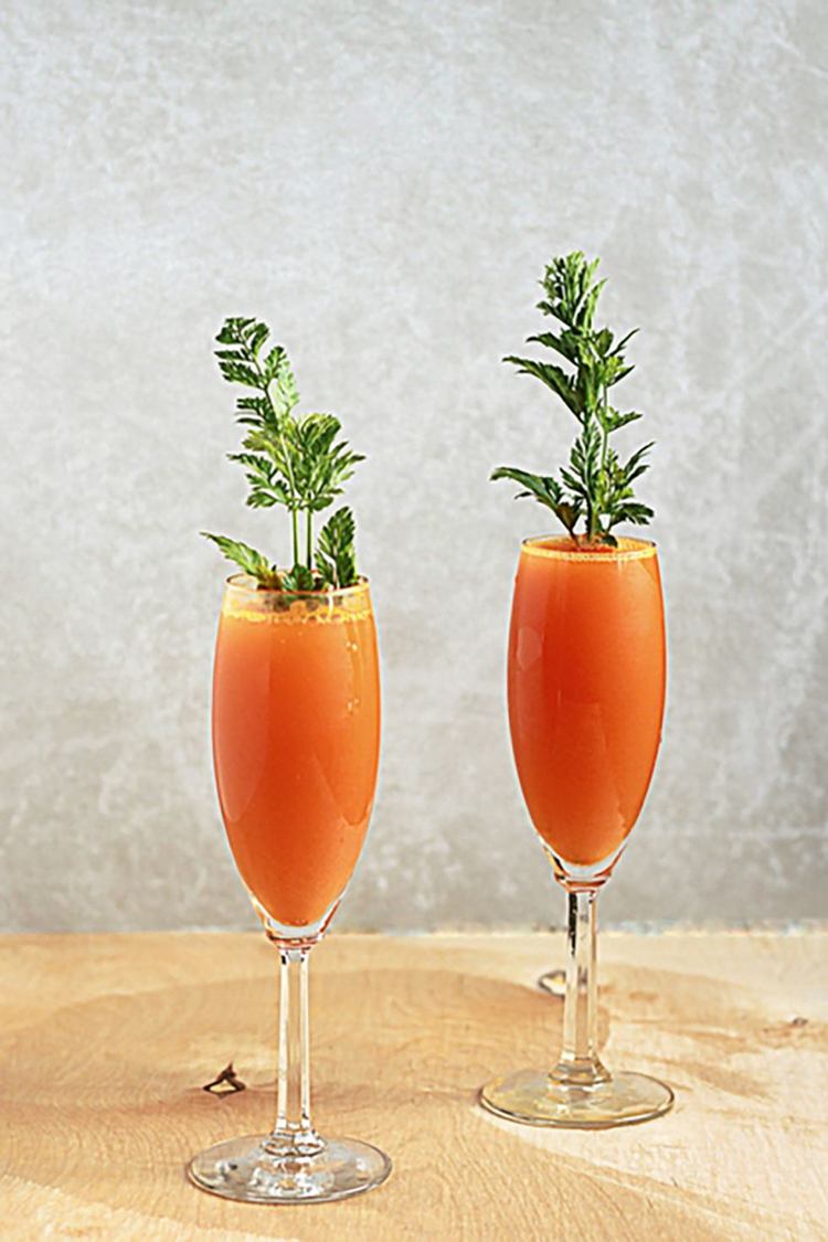 cocktail rezepte frühling karotten mimosa