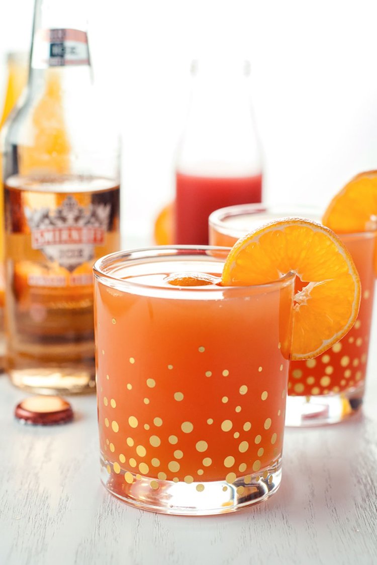cocktail rezepte frühling pfirsich mimosa orange