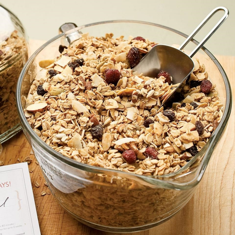 granola haferflocken nüsse ahornsirup zubereiten 1200 kalorien diät 3