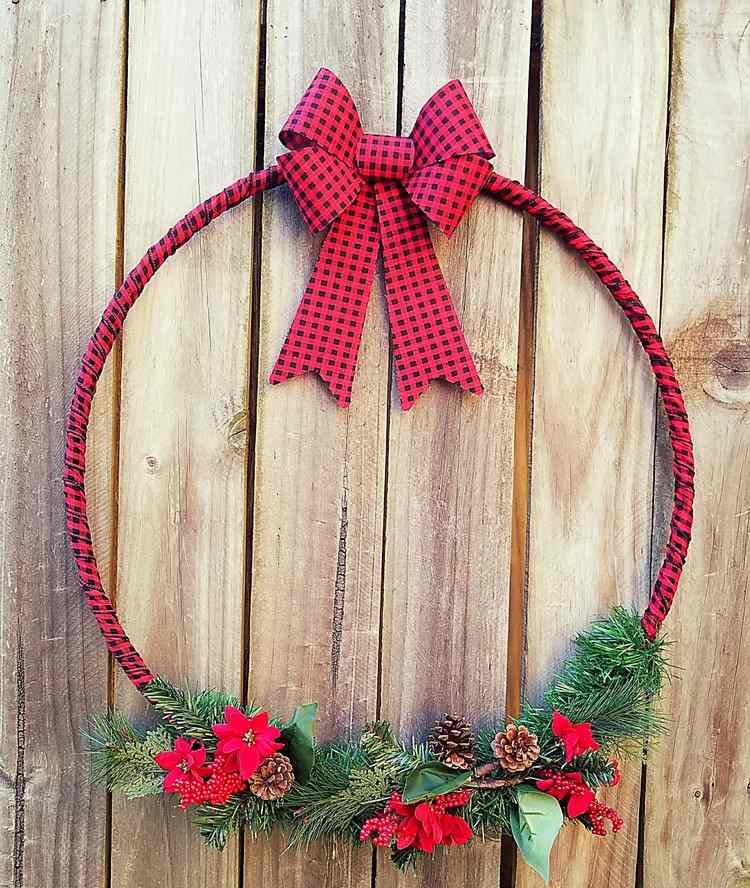 hula hoop reifen weihnachtlich dekorieren rot grün