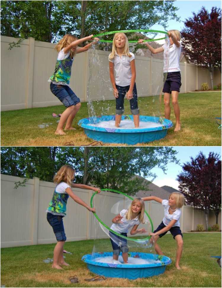 riesenseifenblase outdoor spiele für kinder aktivitäten wasser