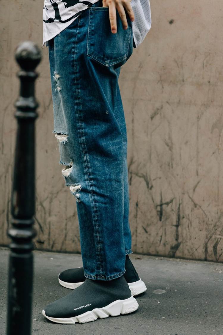 sock sneaker trend schuhe herren jeans casual outfit