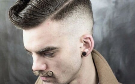 fade frisur undercut skin kahl übergang schnurbart trend männerfrisur