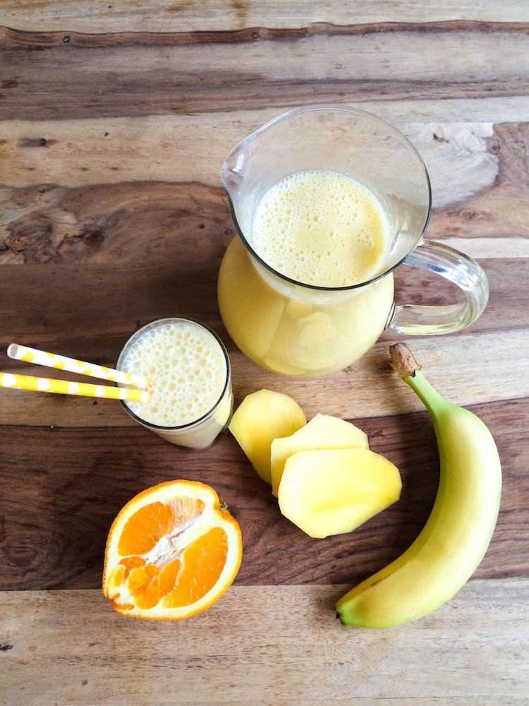 fitness snacks selber machen sport diät gesund schnell proteinreich rezepte hausgemacht ideen apfel orange milch