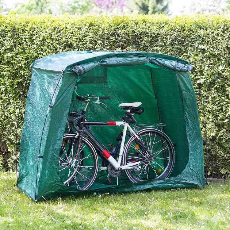garage für fahrräder außenbereich outdoor fahhradgarage fahrradschuppen aufbewahren fahrradzelt vinyl