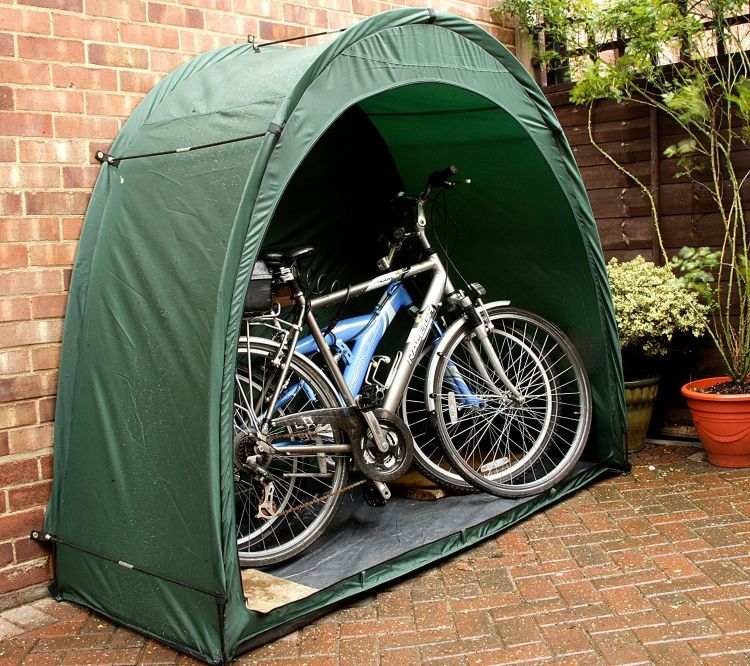 garage für fahrräder außenbereich outdoor fahhradgarage fahrradschuppen aufbewahren fahrradzelt