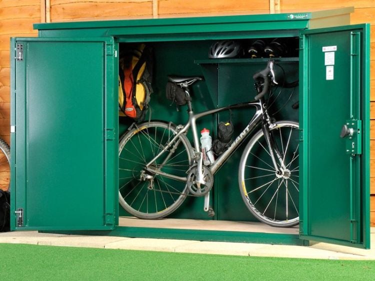 garage für fahrräder außenbereich outdoor fahhradgarage fahrradschuppen aufbewahrung metall