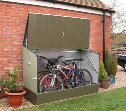 garage für fahrräder außenbereich outdoor fahhradgarage fahrradschuppen aufbewahrungsfach stahl