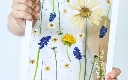 geschenke muttertag kinder getrocknete blumen bilderrahmen