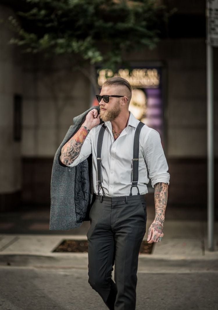 hosenträger für männer herrenmode accessoire stilbewusst modetrends breit anzug tragen knöpfe