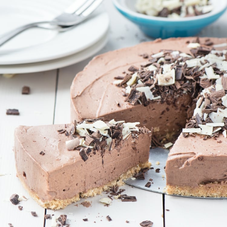 schoko käsekuchen rezept ohne ei ohne backen frischkäse