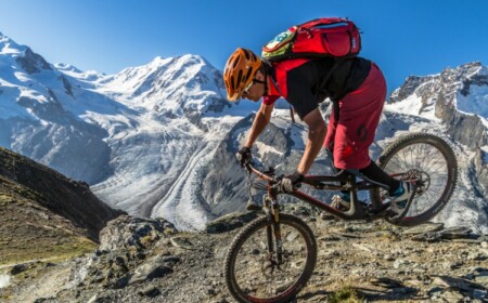 zermatt bikepark in der schweiz panorama mtb downhill