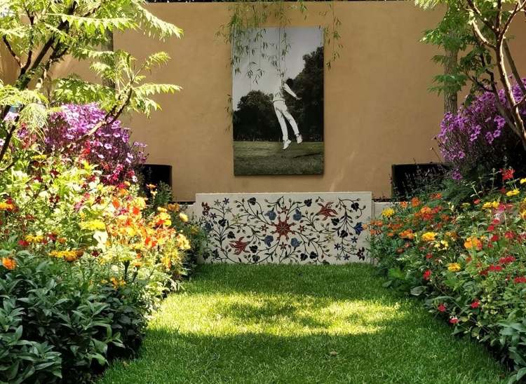 Mosaik Trennwand orientalische Deko im Garten