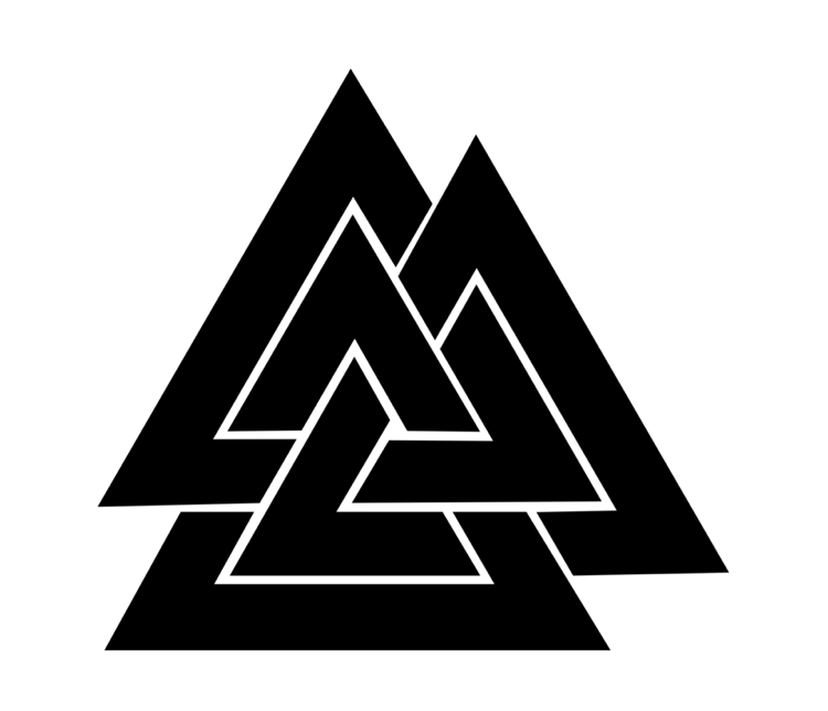 Valknut-Symbol-Wikinger-Runen-odins-knoten-Dreieck-walhalla