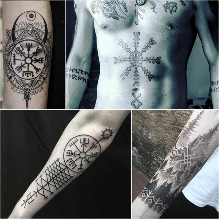 Wikinger Runen Symbole Tattoos Schutz