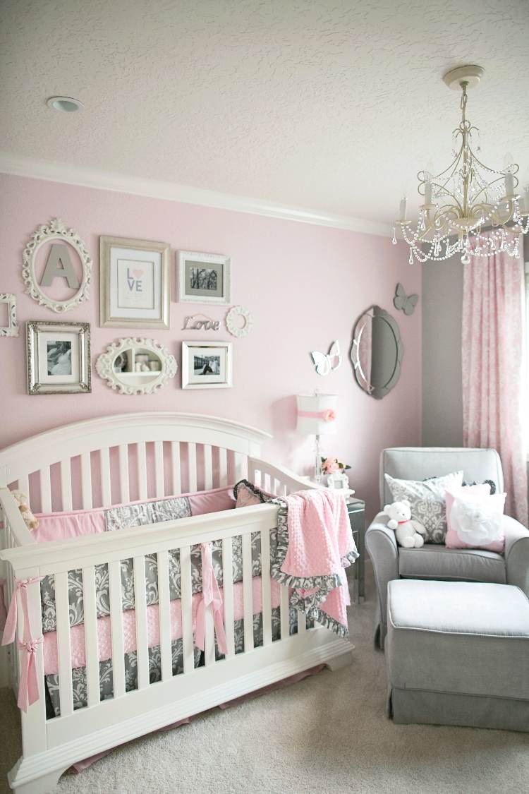 babyzimmer in grau und rosa entzückendes farbduo mädchenzimmer
