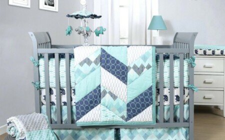 babyzimmer junge mint grau blau weiß teppich wandfarbe