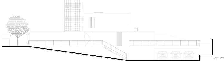 design haus mit pool modern bauweise brasilien baustil komfortabel praktisch grundriss seitenansicht hang